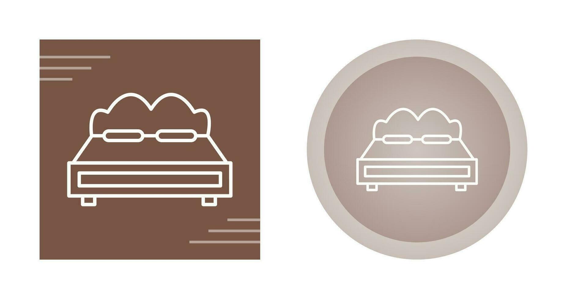 icono de vector de cama doble