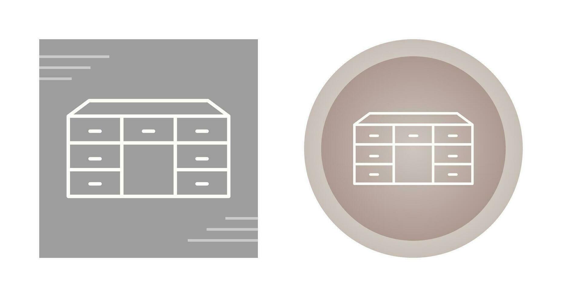 Table with Drawers Vector Icon