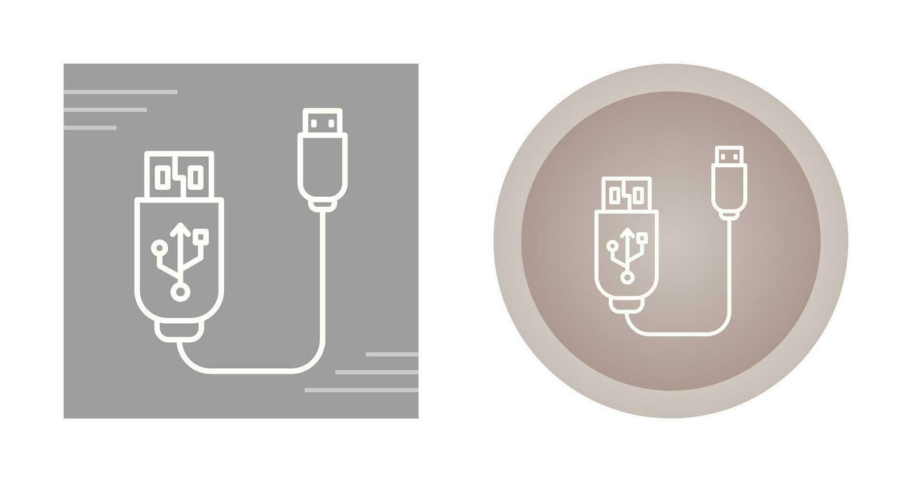 icono de vector de cable usb