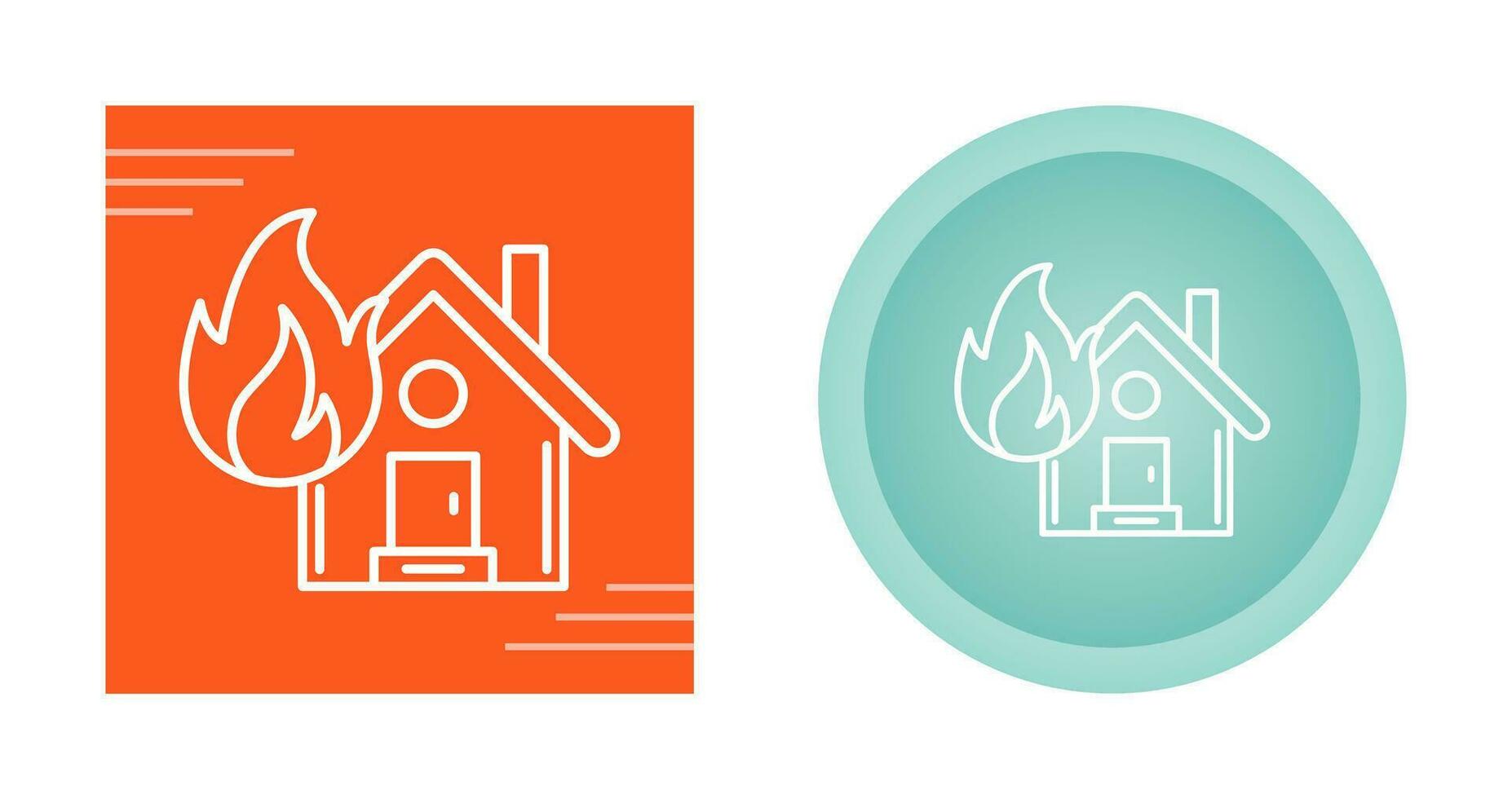 House On Fire Vector Icon
