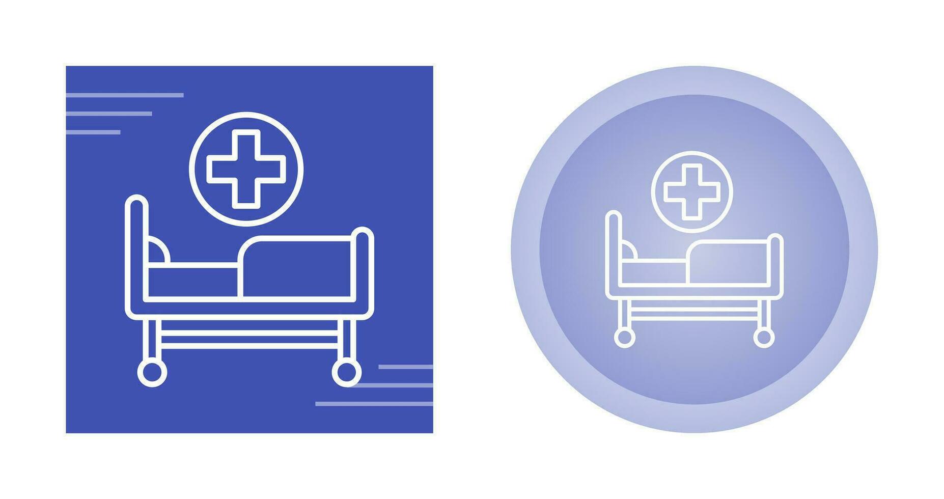 icono de vector de cama de hospital