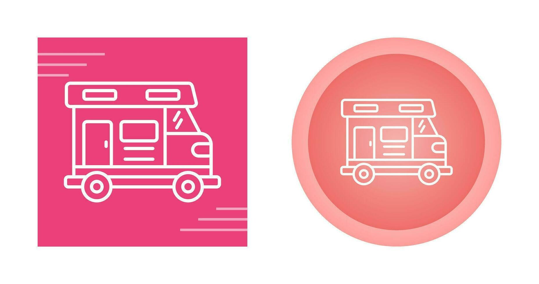 Camper Van Vector Icon
