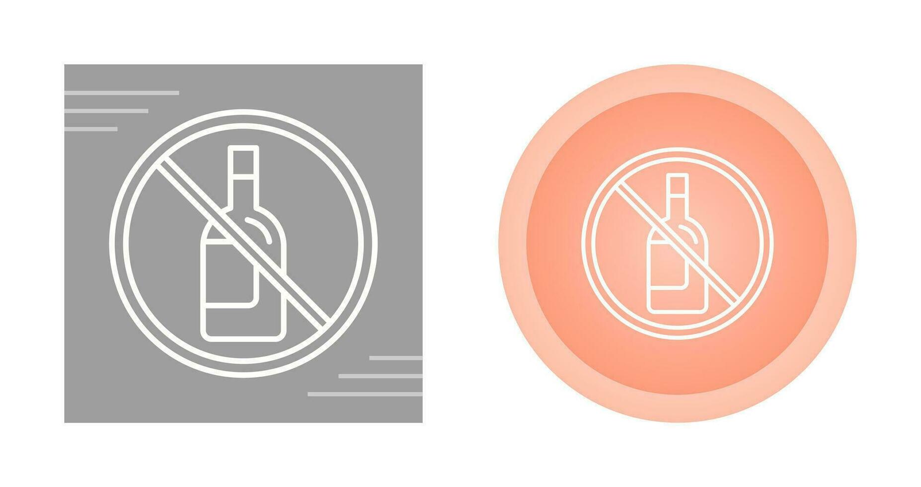 sin icono de vector de alcohol