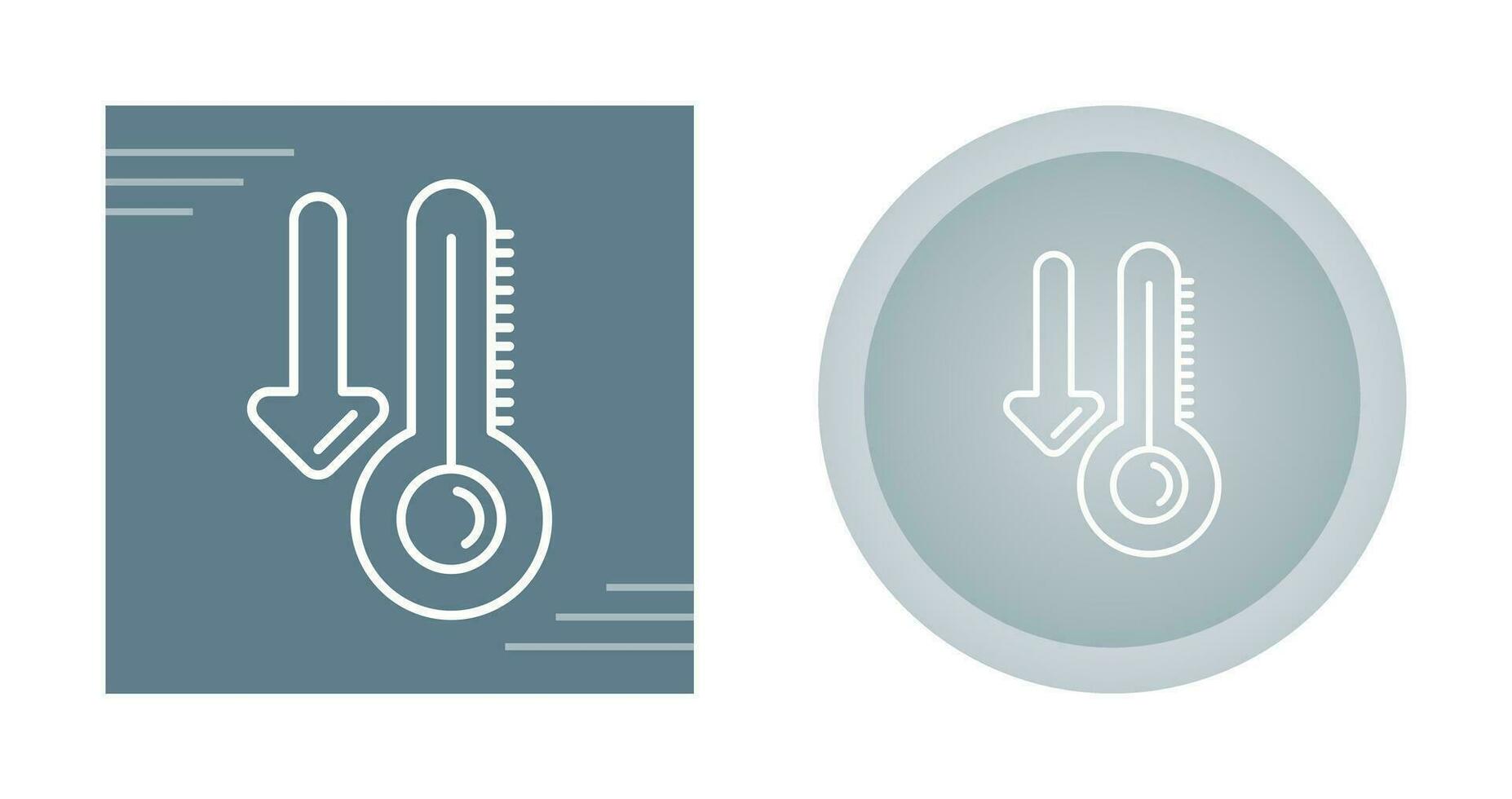 icono de vector de baja temperatura