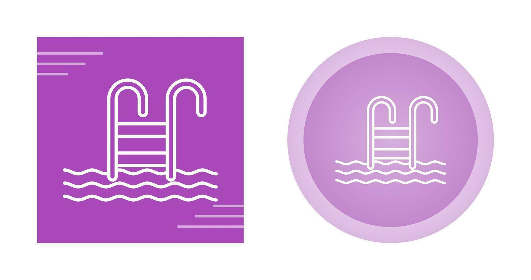 Water Stairs Vector Icon