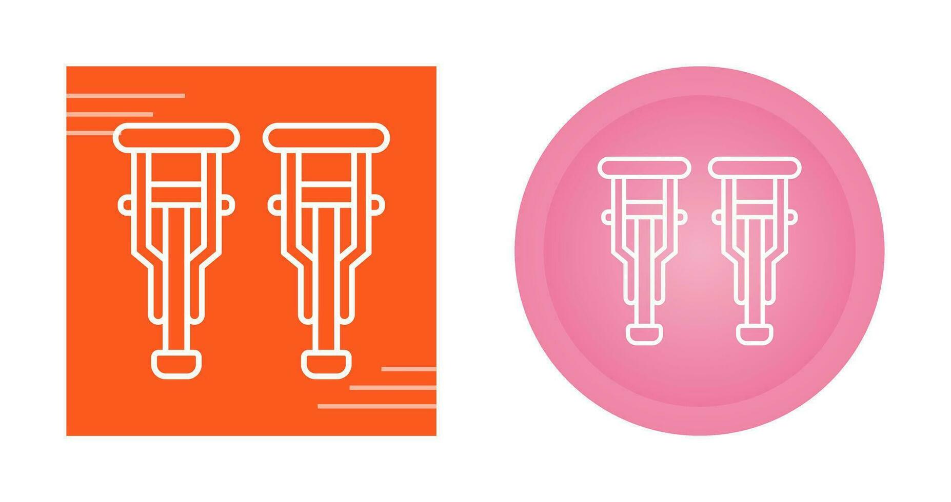 Crutches Vector Icon