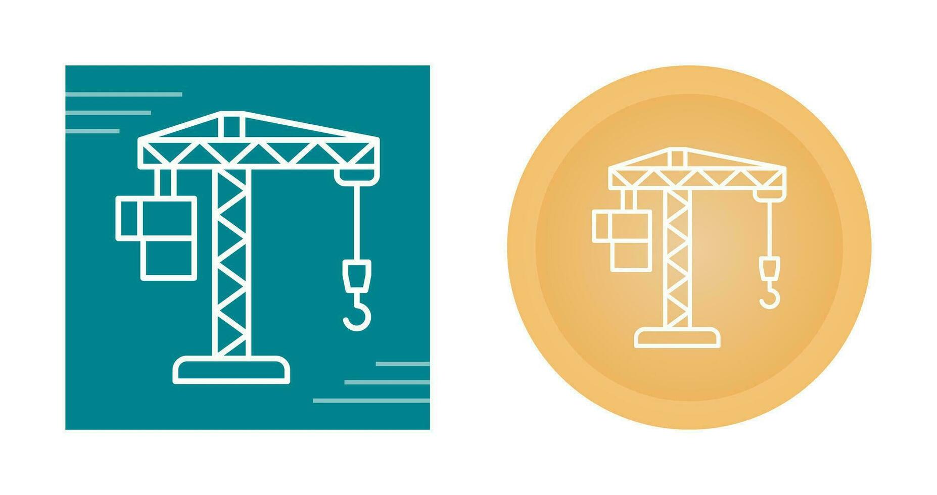 Crane Lifting Vector Icon