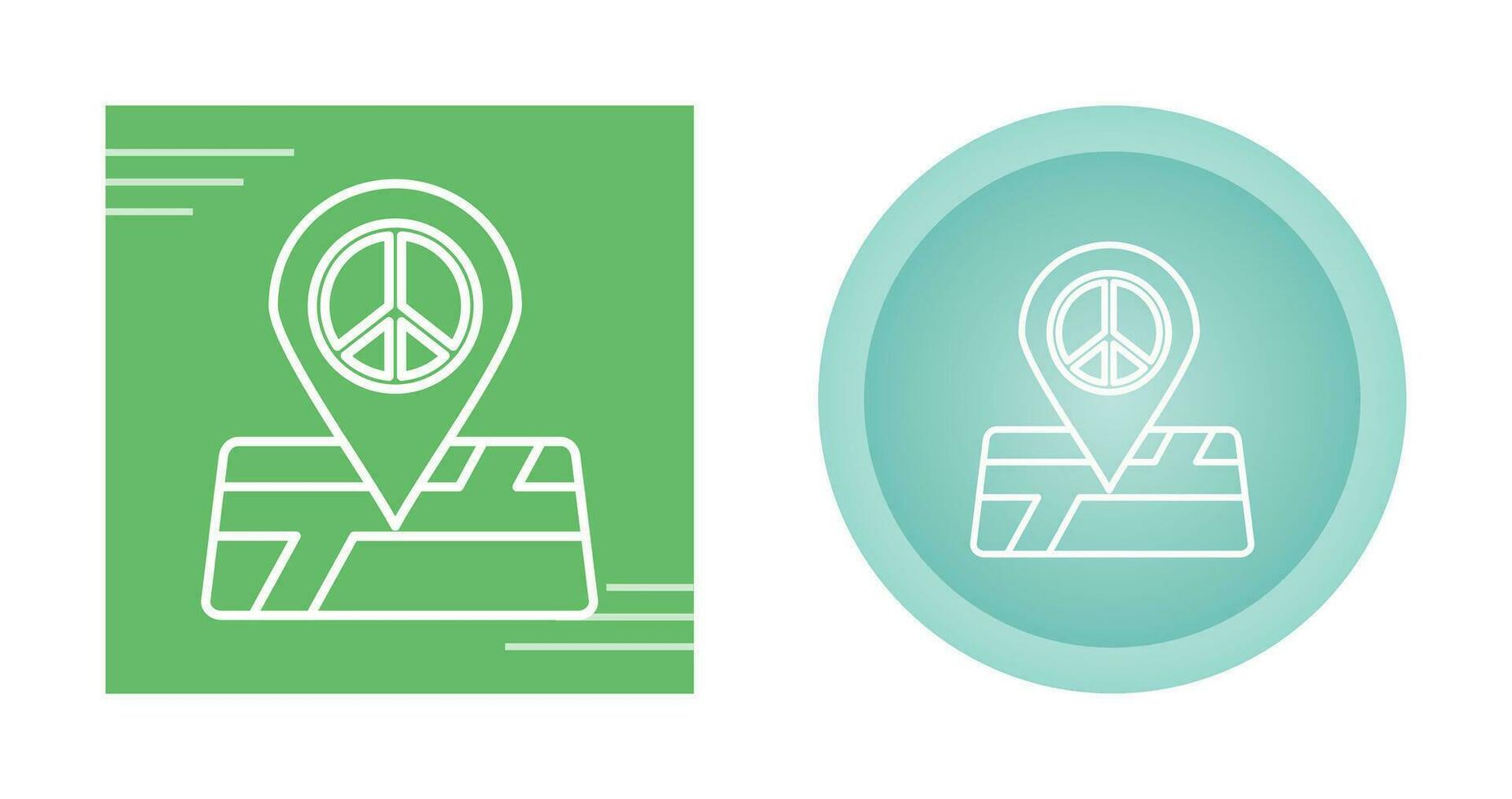 Peace Location Vector Icon