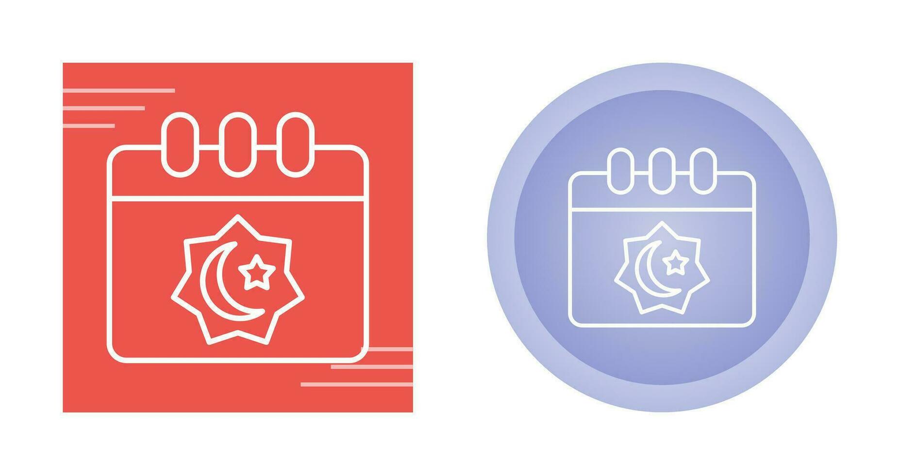 Islamic Calendar Vector Icon