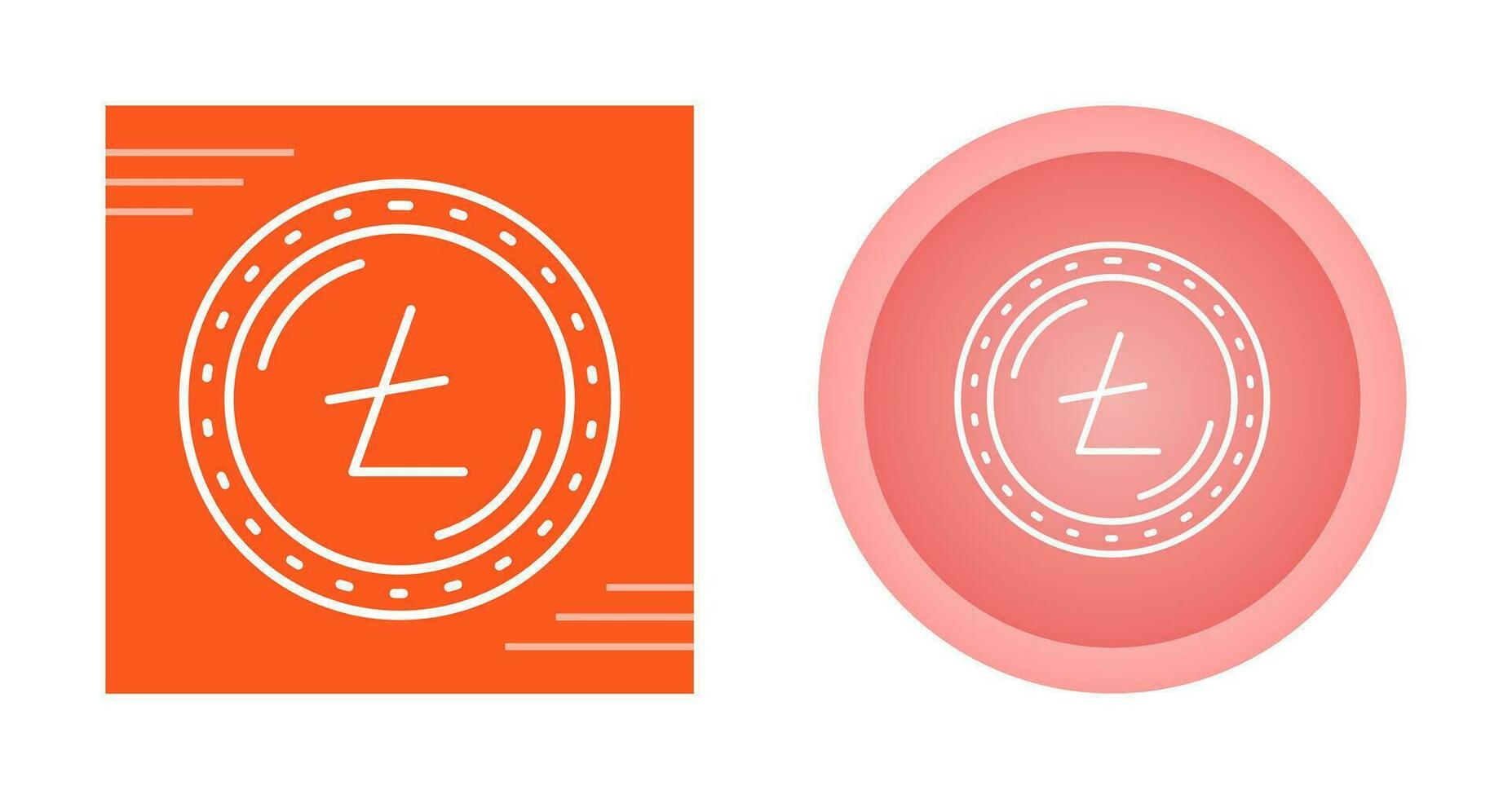 icono de vector de moneda litecoin