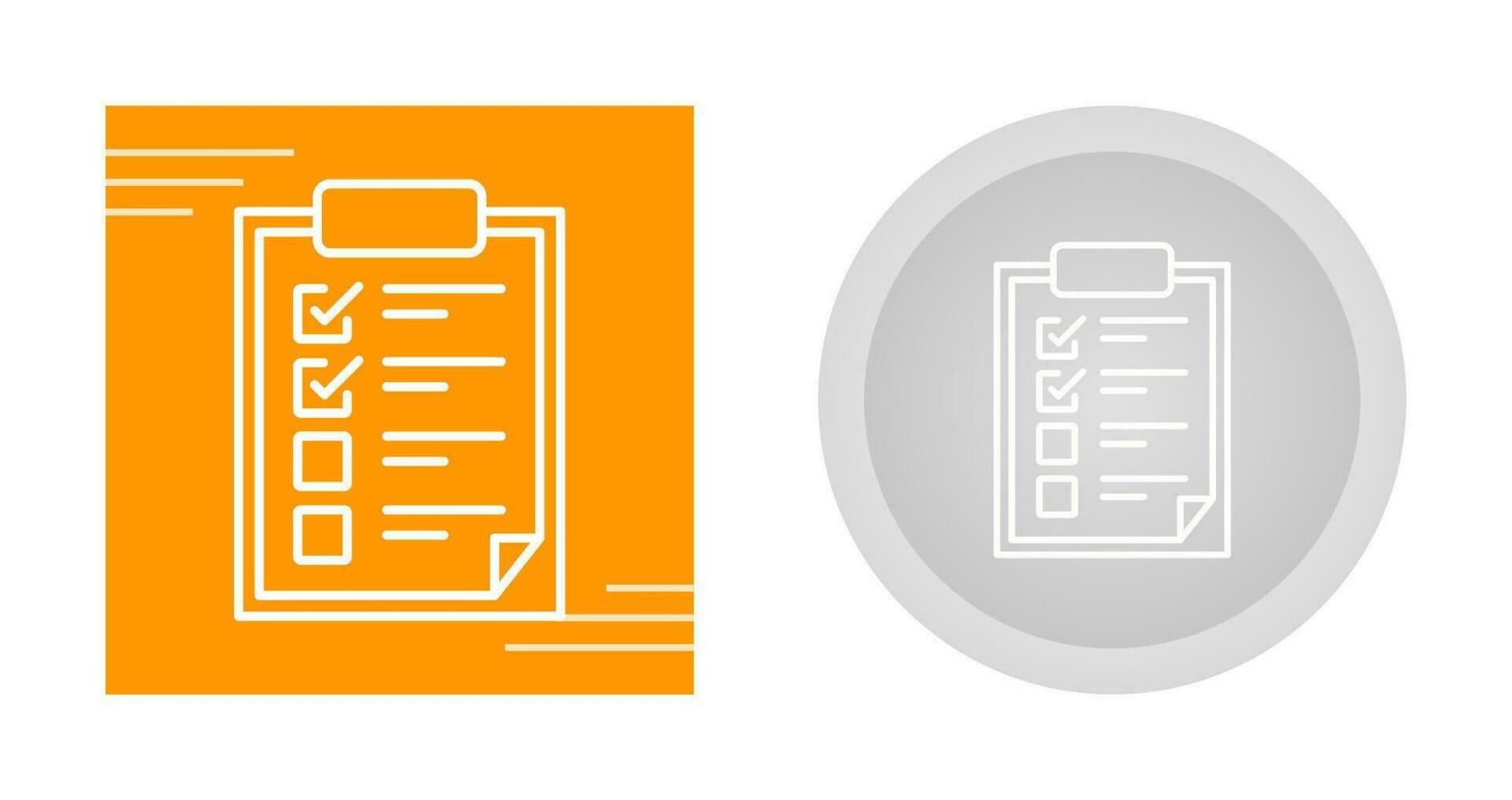 icono de vector de lista de verificación