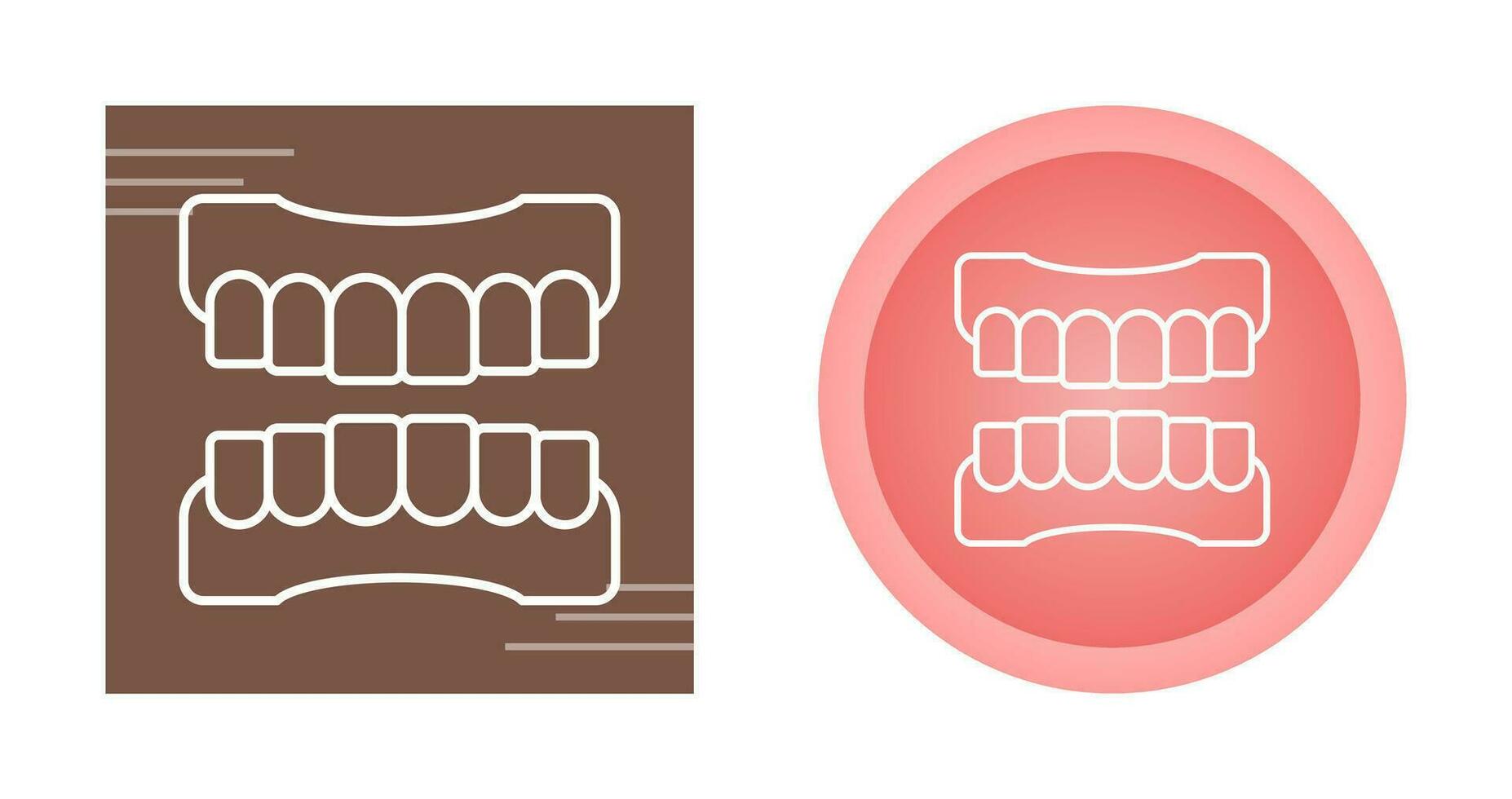 icono de vector de dentadura postiza