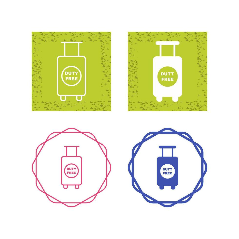 Duty Free Luggage Vector Icon