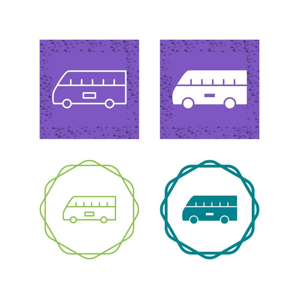 Bus on Airport Vector Icon