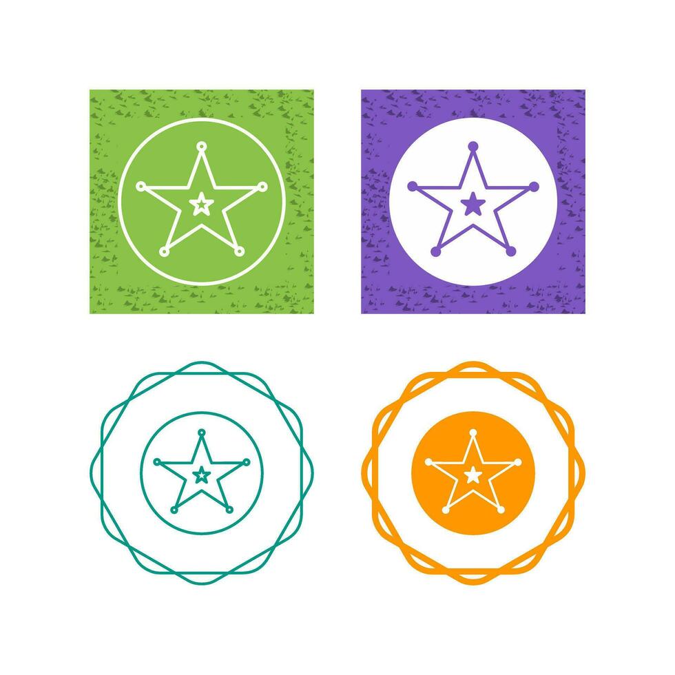 Sheriff Badge Vector Icon