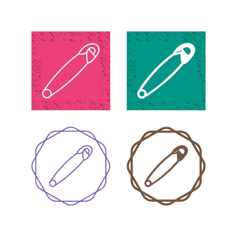 Safety Pin Vector Icon