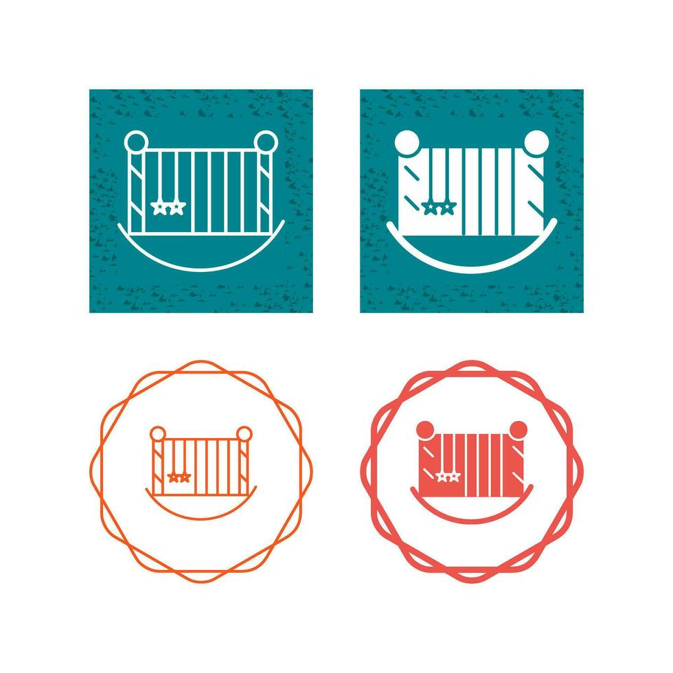 Baby Cot Vector Icon