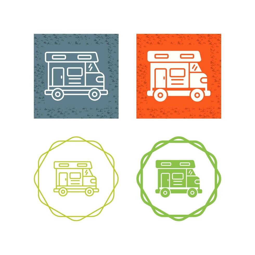 Camper Van Vector Icon