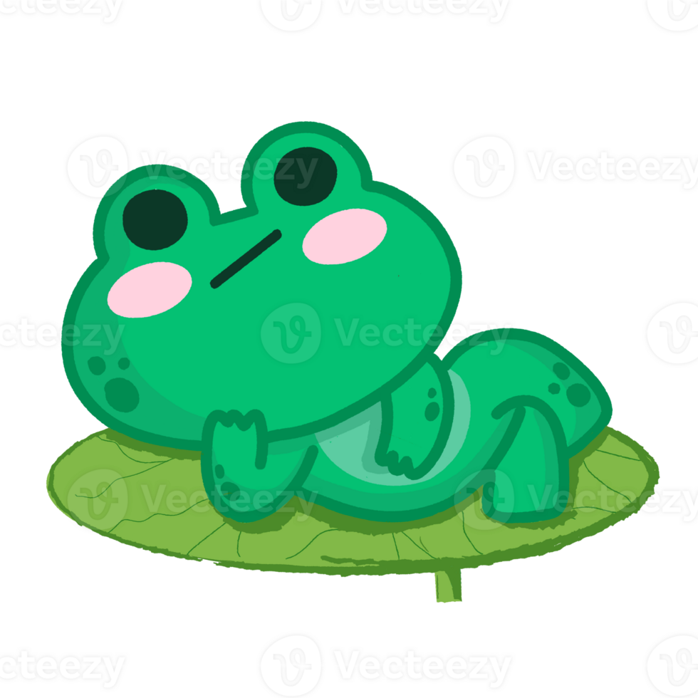Thoughful Cute Frog png