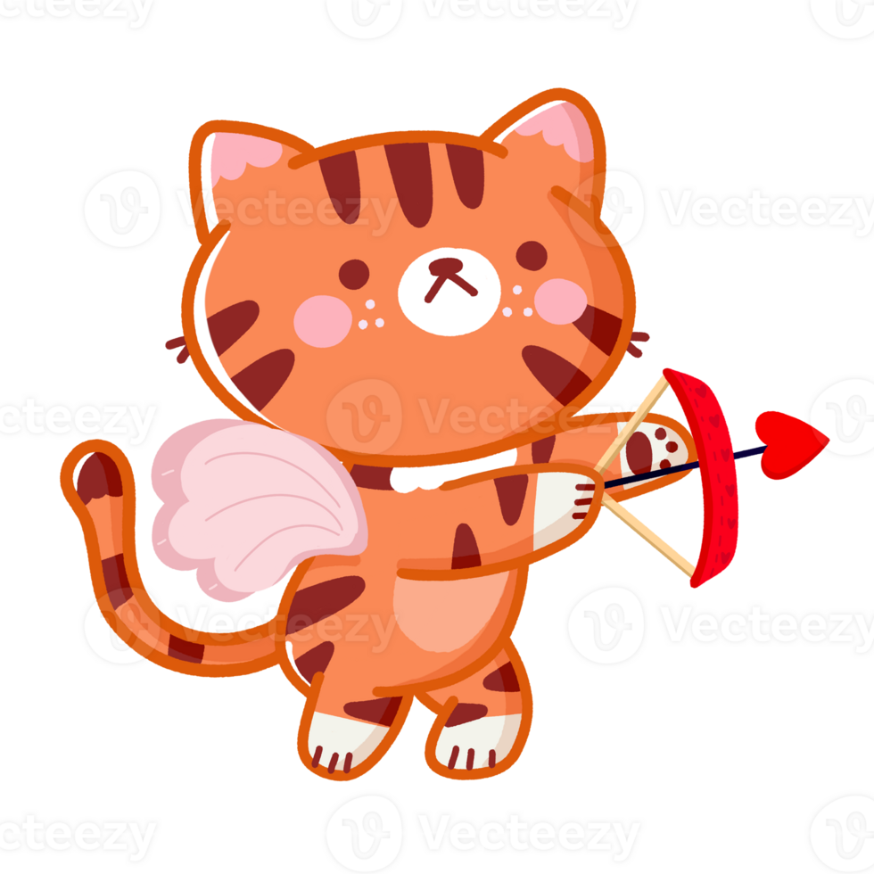 Cute Tiger Cupid png