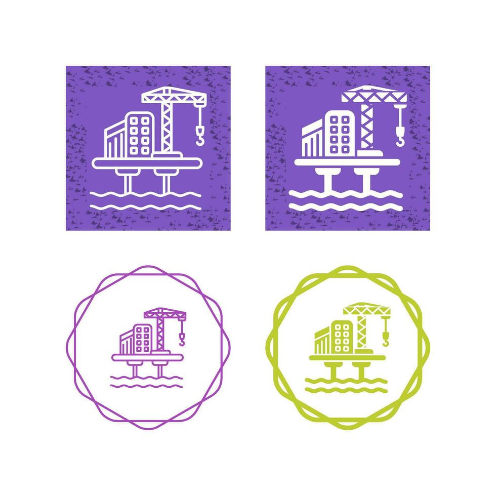 Oil Platform Vector Icon