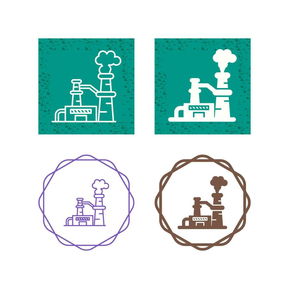 Nuclear Plant Vector Icon