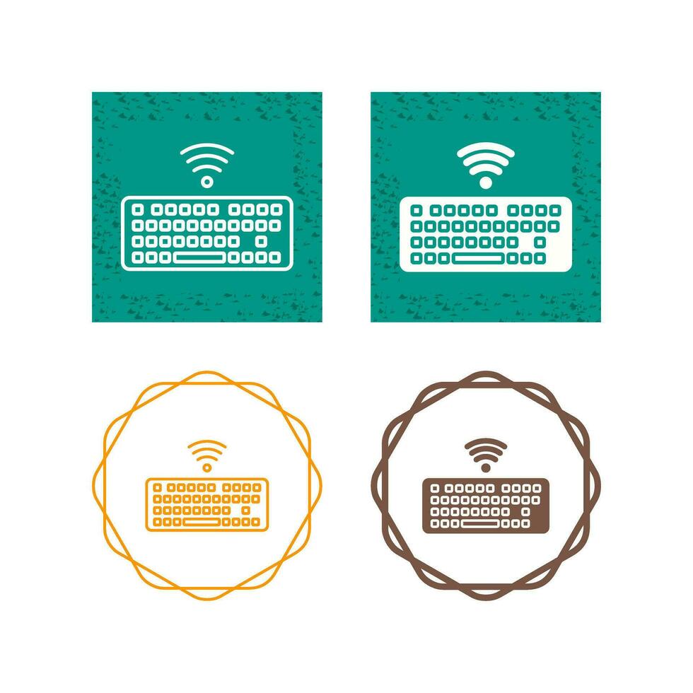 Wireless Keyboard Vector Icon