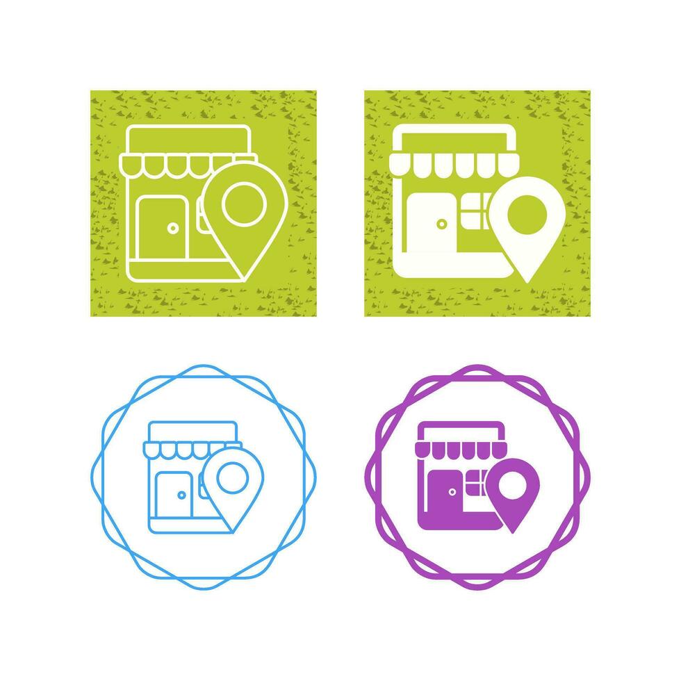 Shop Location Vector Icon