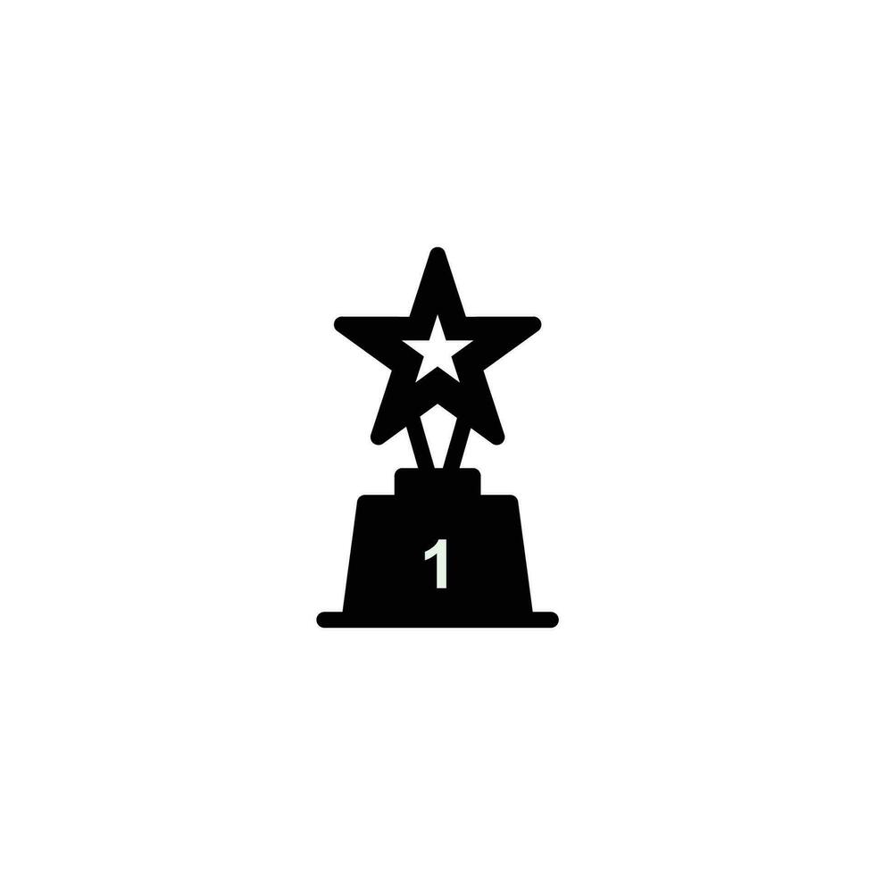 Illustrative trophy icon signifying victory, achievement, and recognition. vector