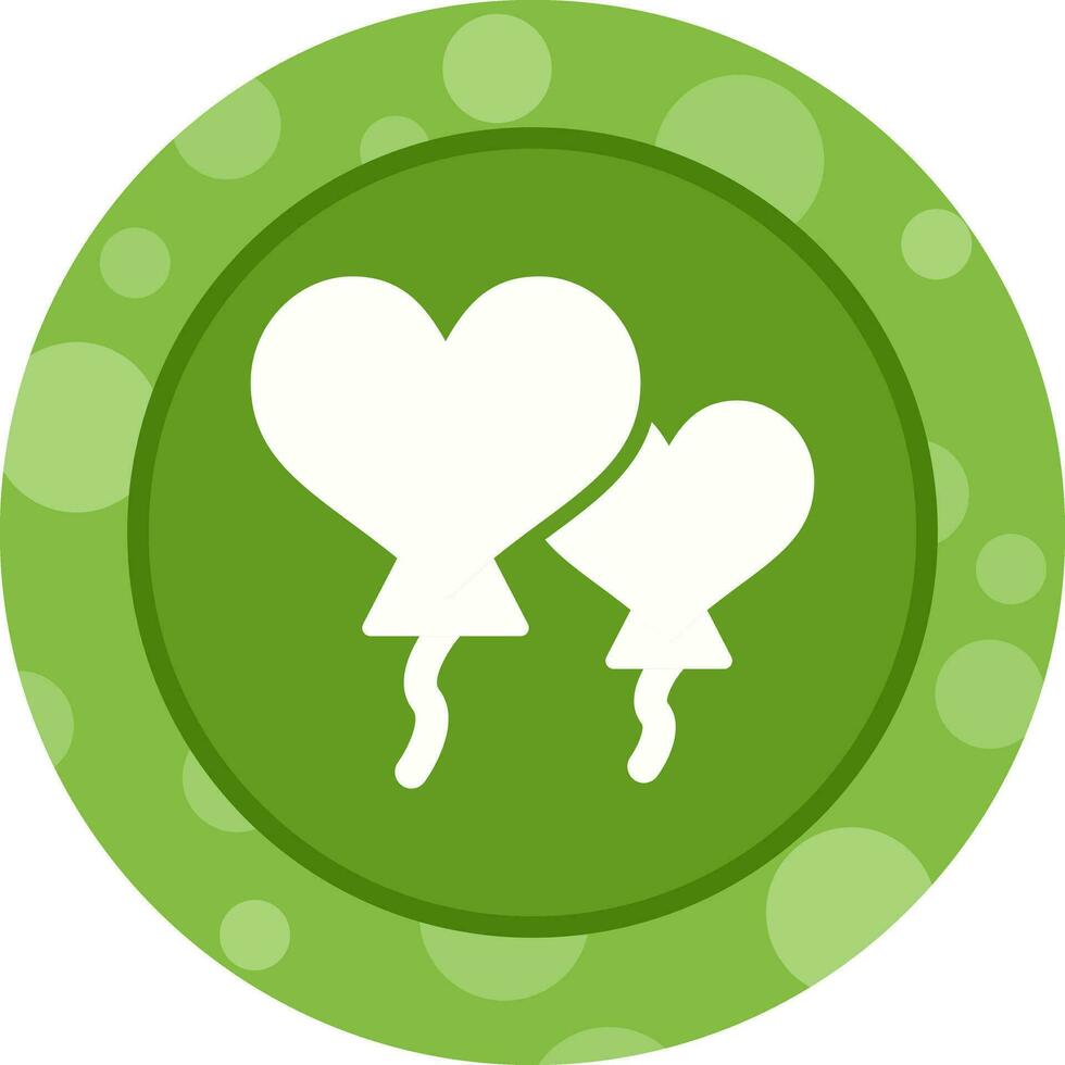 Heart shaped balloons Vector Icon