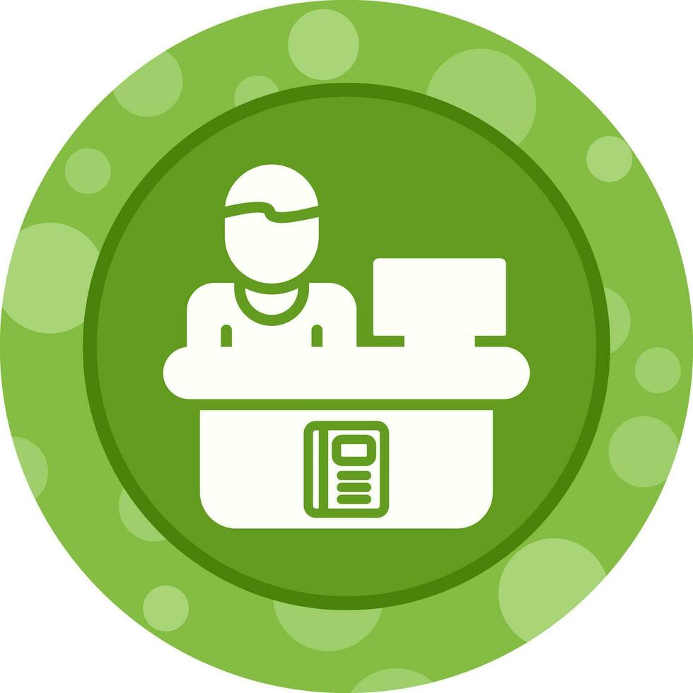 Library Reference Desk Vector Icon
