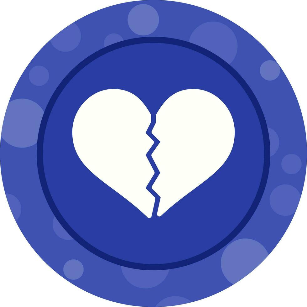 icono de vector de corazón roto