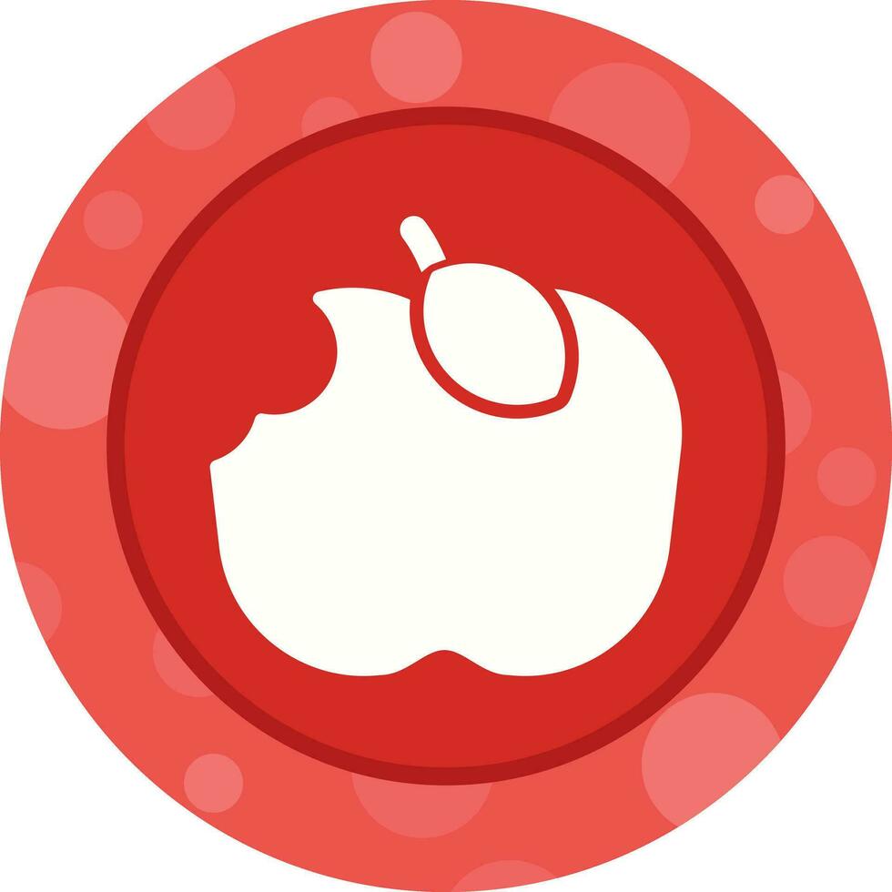 manzana comido vector icono