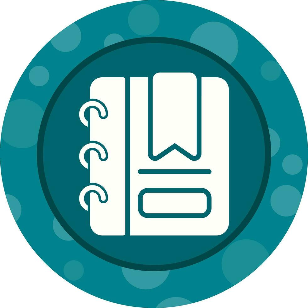 Writing pad with bookmark Vector Icon