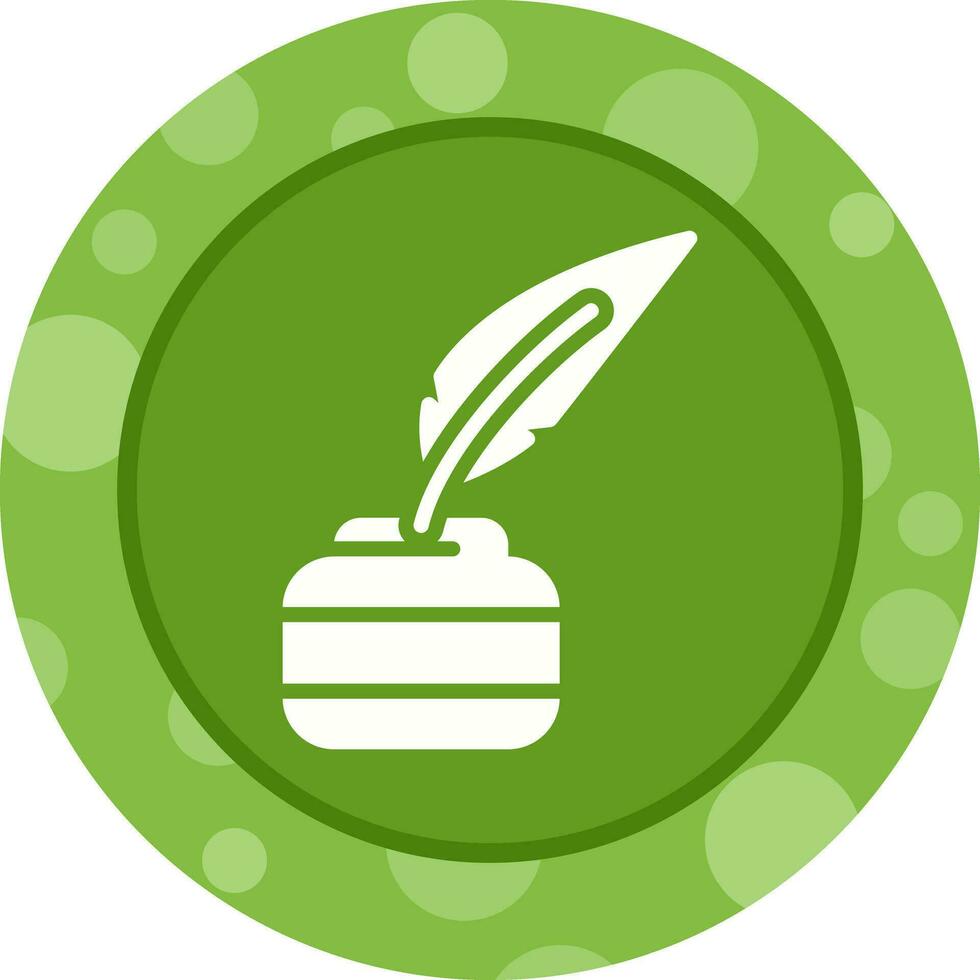 Quill pen with inkwell Vector Icon