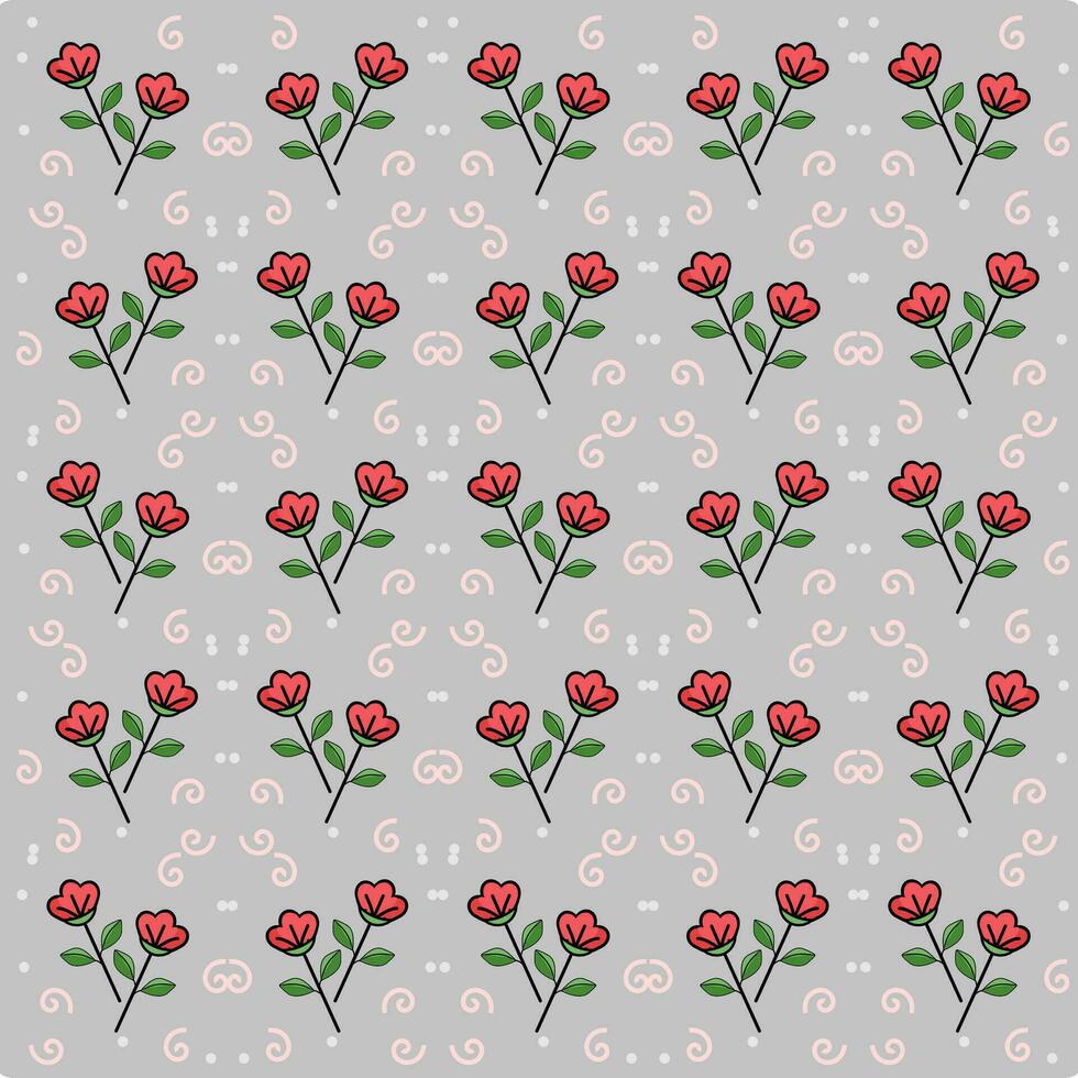 Floral seamless pattern. Branch with leaves ornamental texture. Flourish nature summer garden textured background vector