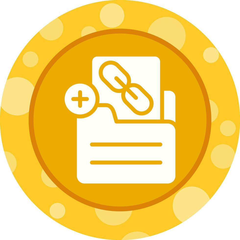Document Insert Link Vector Icon