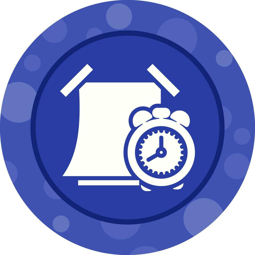 Sticky note with alarm clo Vector Icon