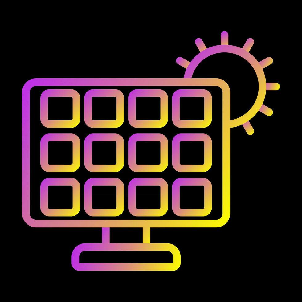 Solar panel charger Vector Icon