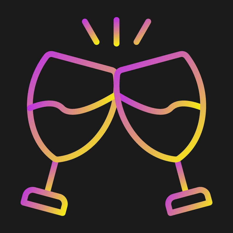 Champagne toast Vector Icon