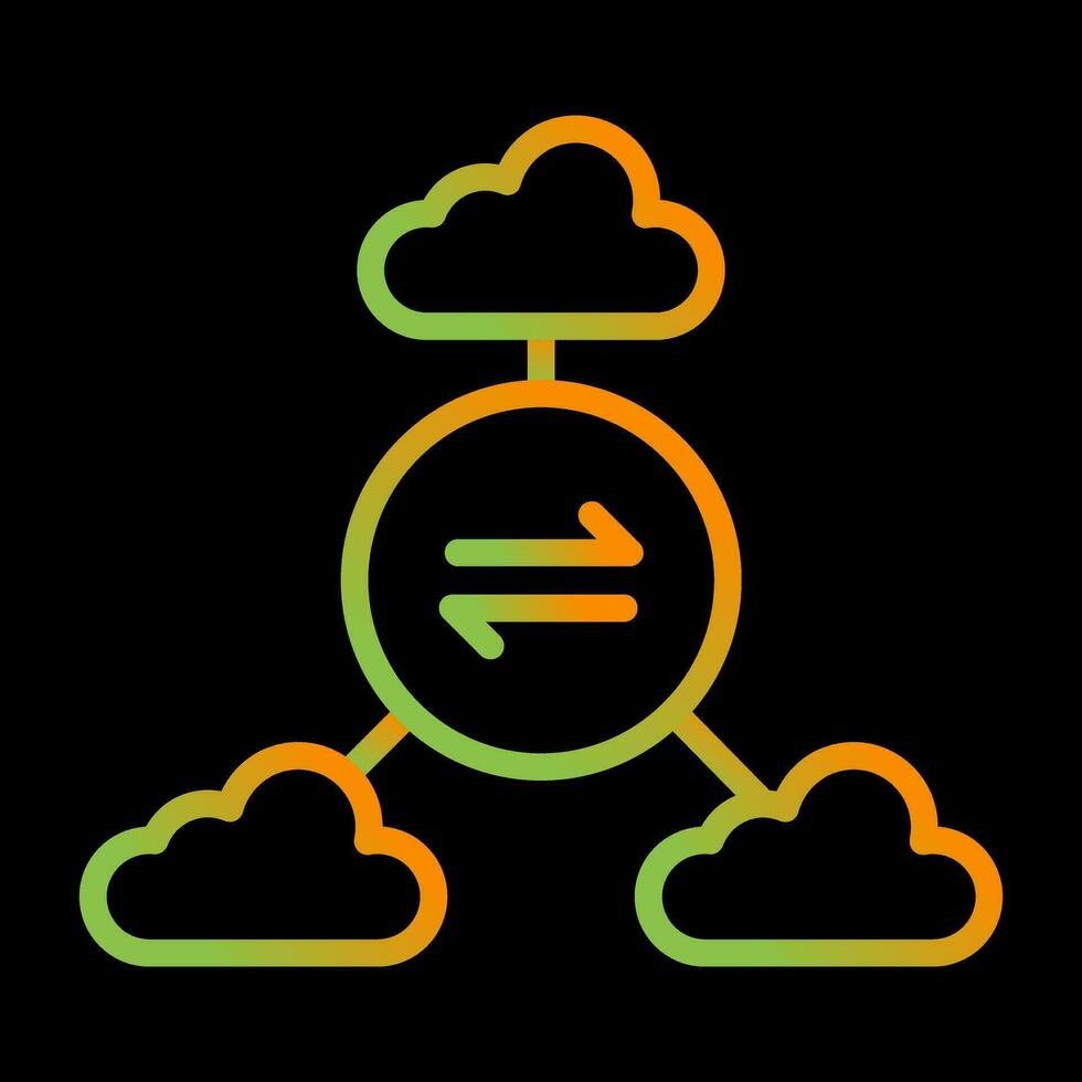 Multi-Cloud Vector Icon