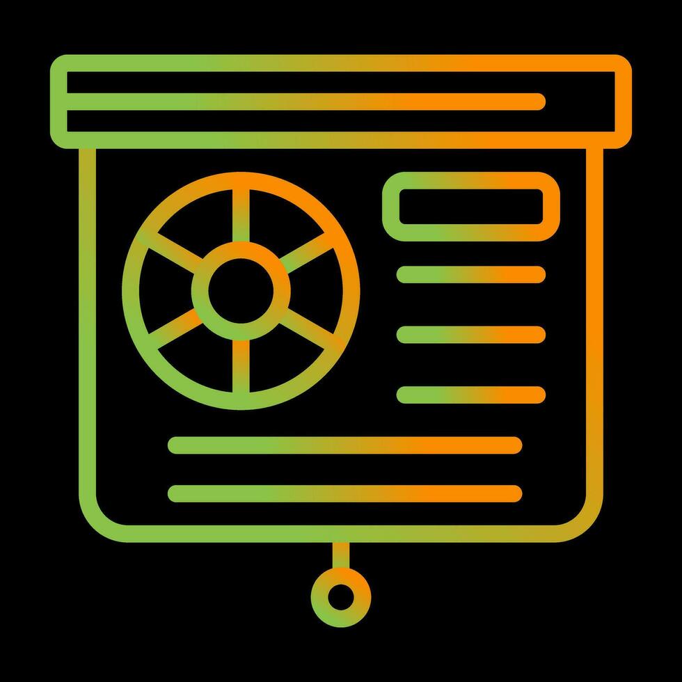 Presentation Slide Vector Icon