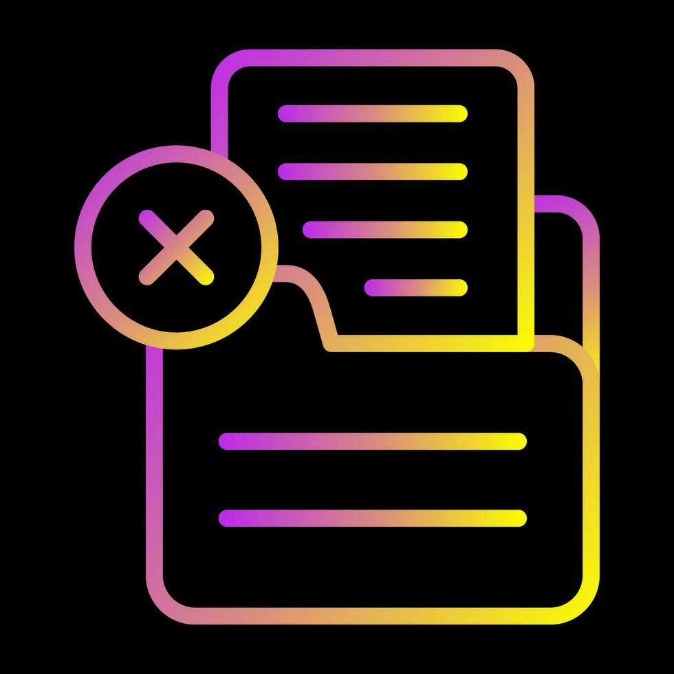 Document Rejected Vector Icon