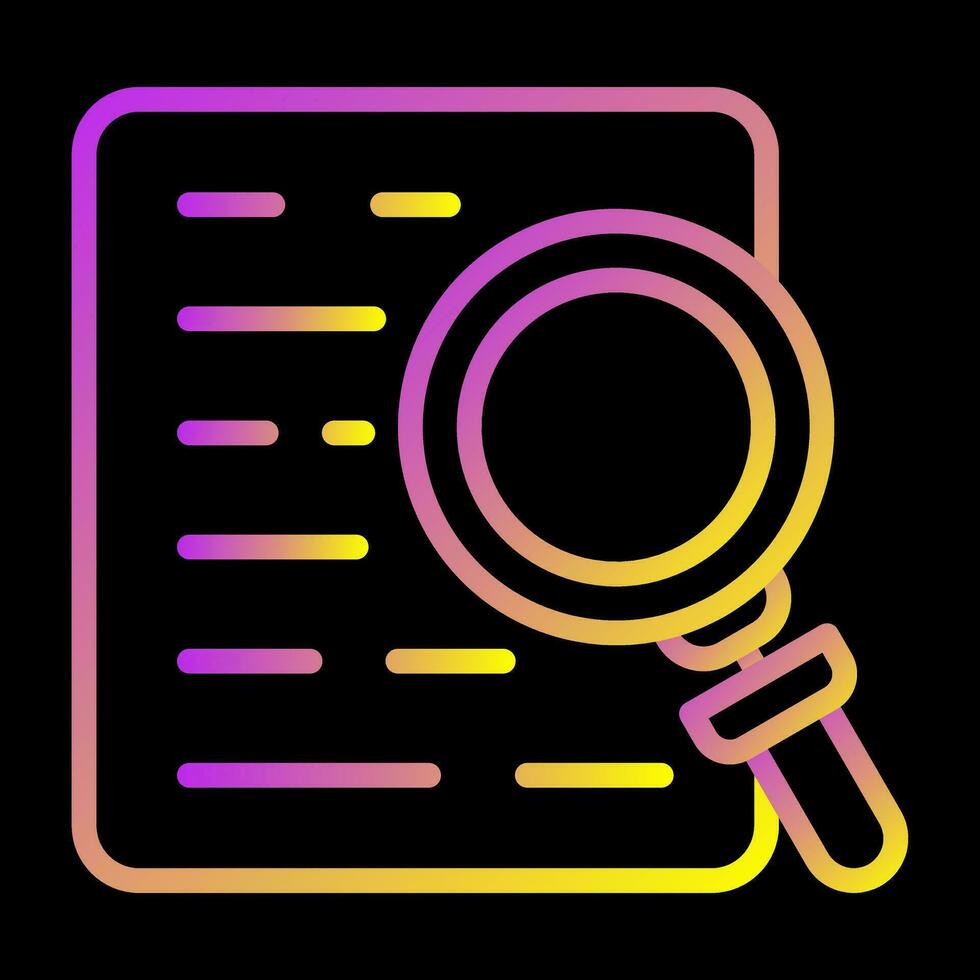 Document with magnifying glass Vector Icon