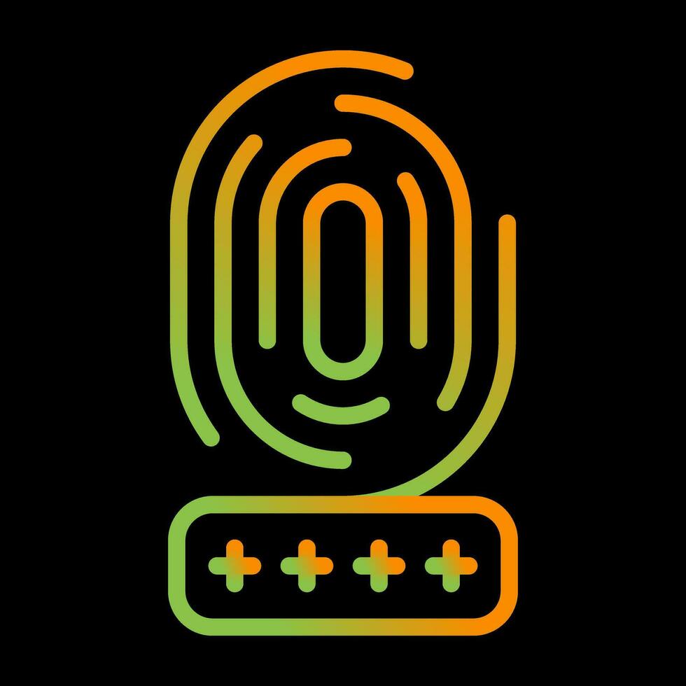 biometría vector icono