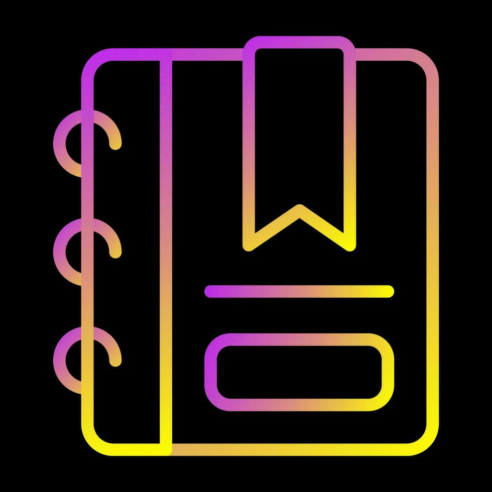 Writing pad with bookmark Vector Icon