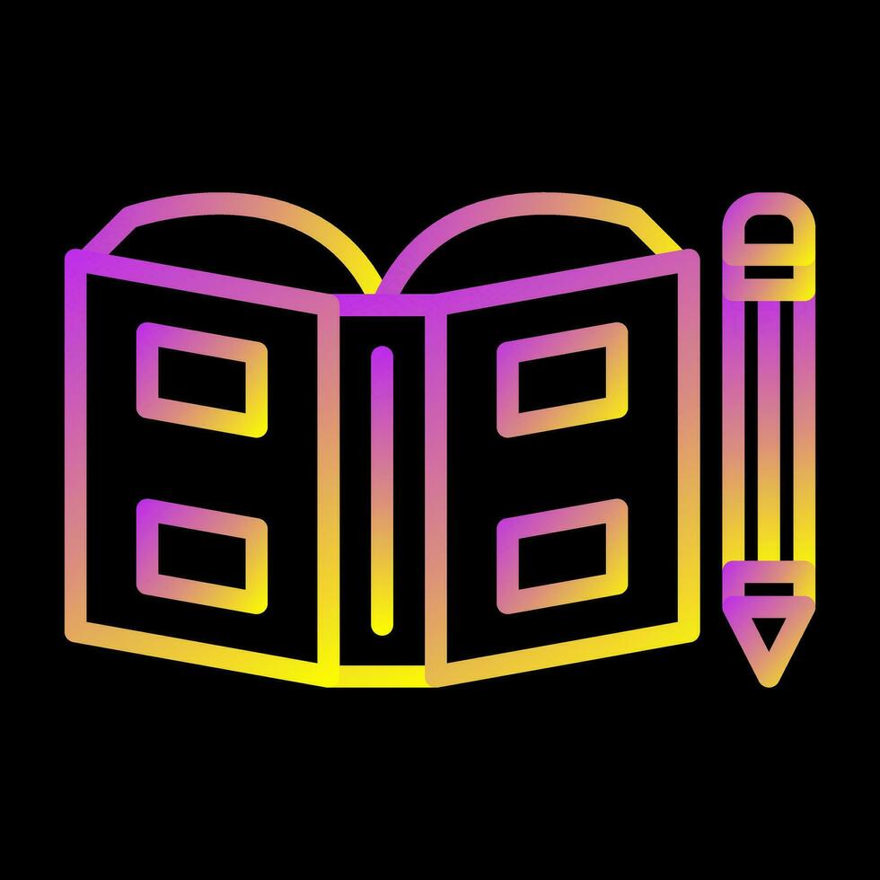 Open book with pen Vector Icon