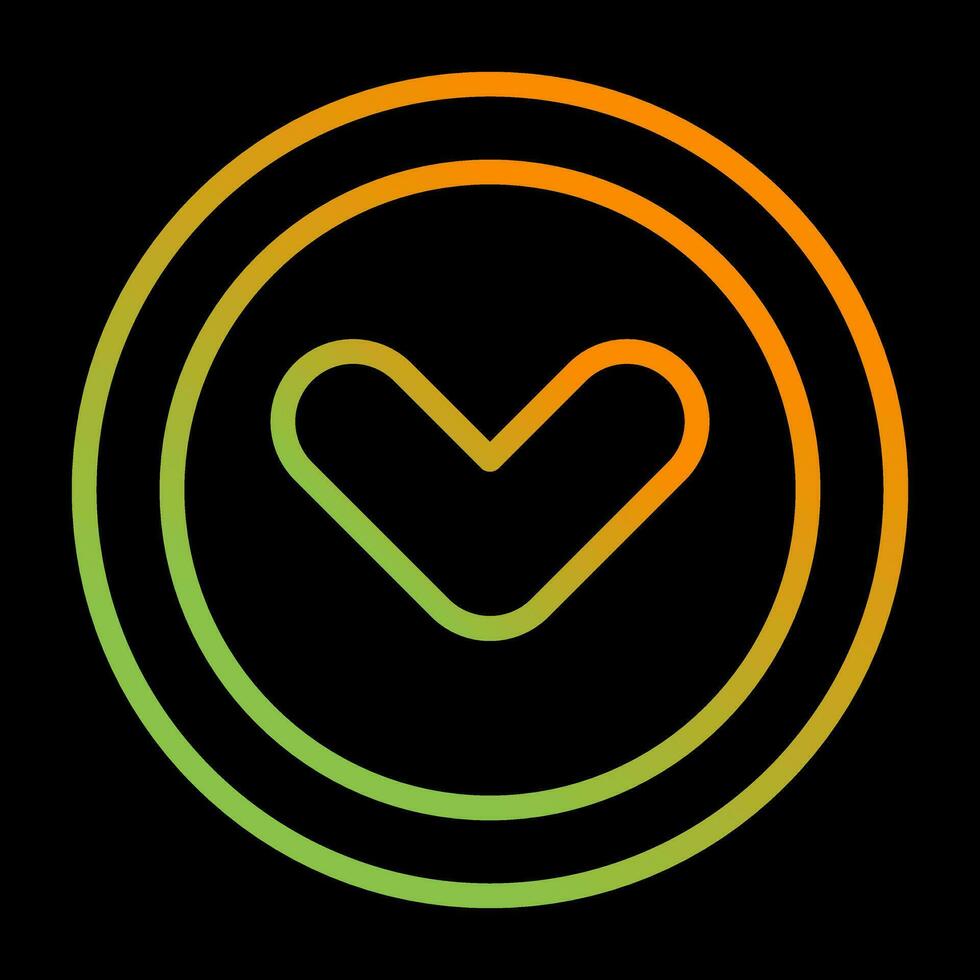 Angle Down Vector Icon