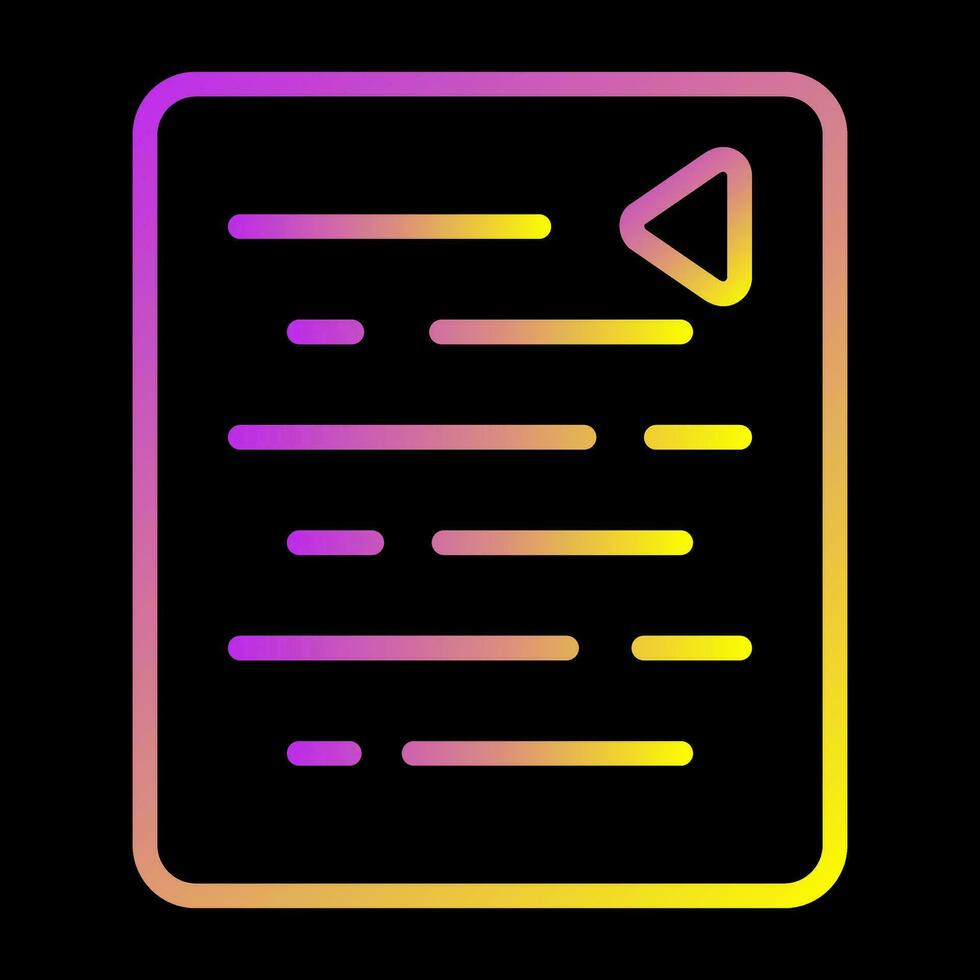 Document Outdent Vector Icon