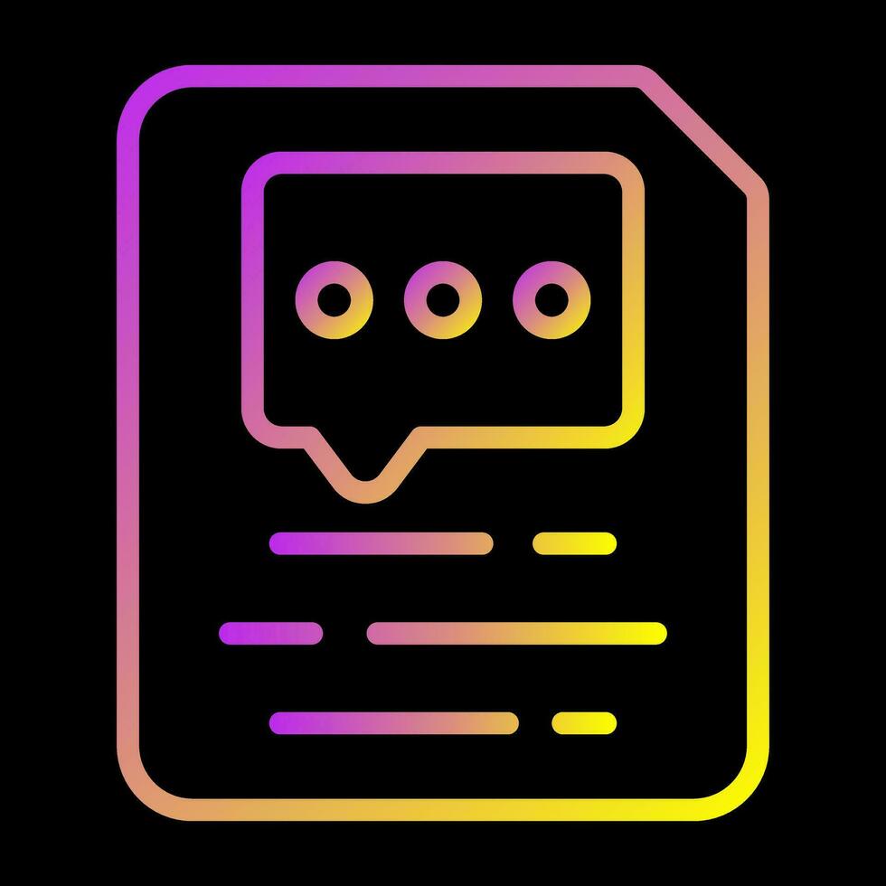 Document Insert Comment Vector Icon